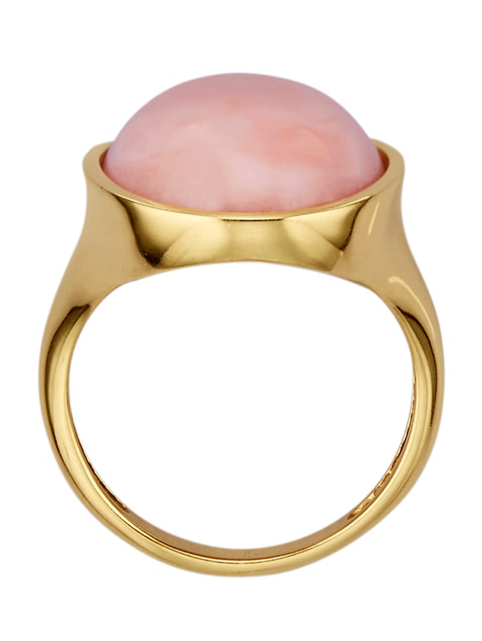 Ring med rosa opal