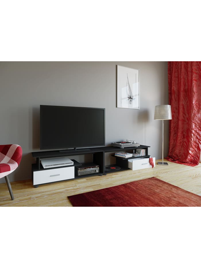 Holz TV Lowboard Fernsehschrank mit Schublade Rimini Maxi