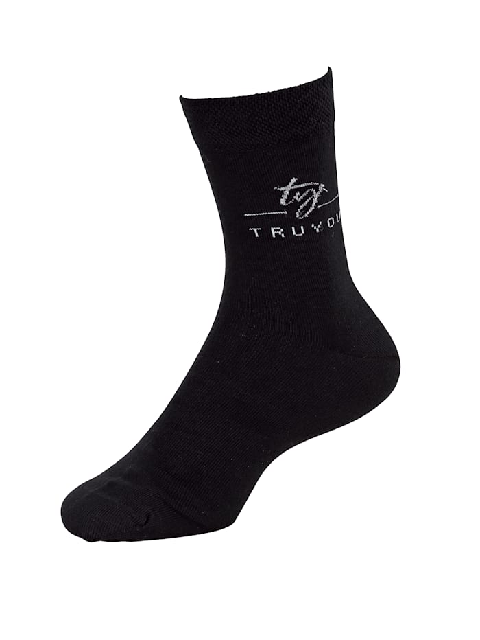 Ponožky, 4 páry s logom TruYou z metalickej priadze