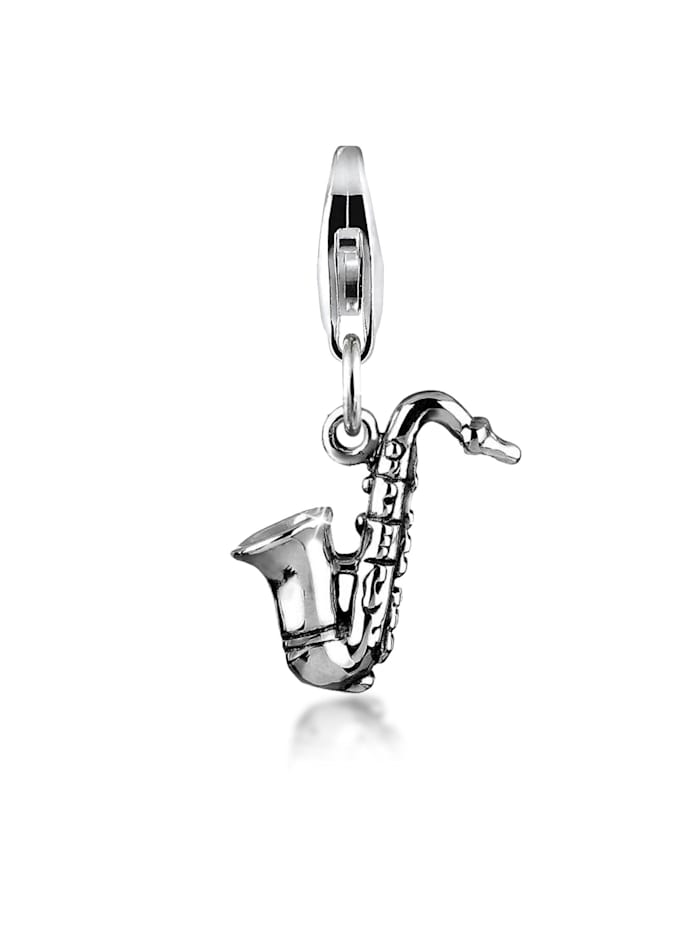 Nenalina Charm Saxophon Symbol Musik Instrument 925 Silber, Silber