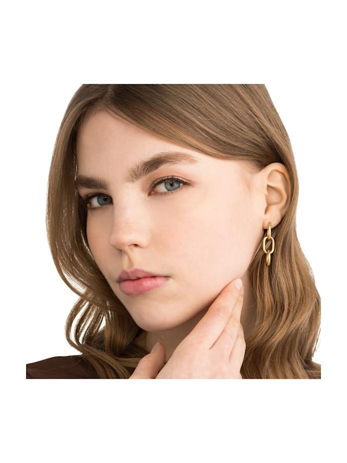 Ohrhänger für Damen, Stainless Steel IP Gold