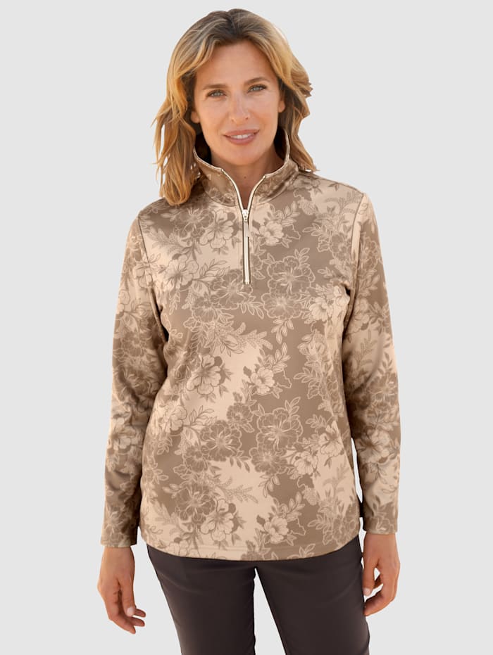 Paola Sweat-shirt en maille polaire, Taupe/Sable