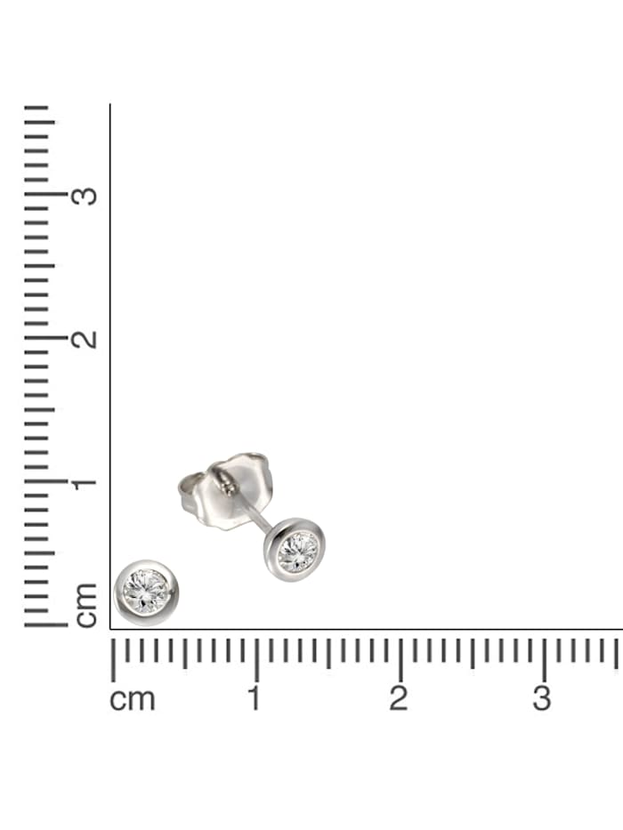 Ohrstecker 925/- Sterling Silber Brillant weiß Brillant 1,1cm Glänzend 0,20ct. 925/- Sterling Silber