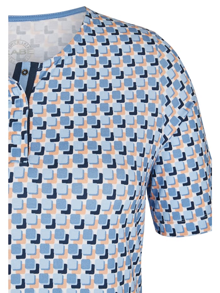 Shirt mit geometrischem Muster und Rundhalsausschnitt