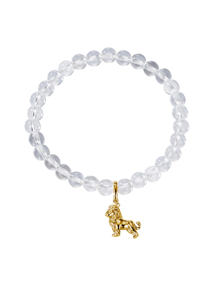 Amara Bracelet de naissance Lion en perles de cristal de roche, Multicolore 1