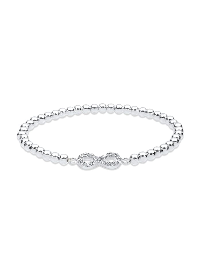 Elli Armband Infinity  Kristalle 925 Silber, Weiß