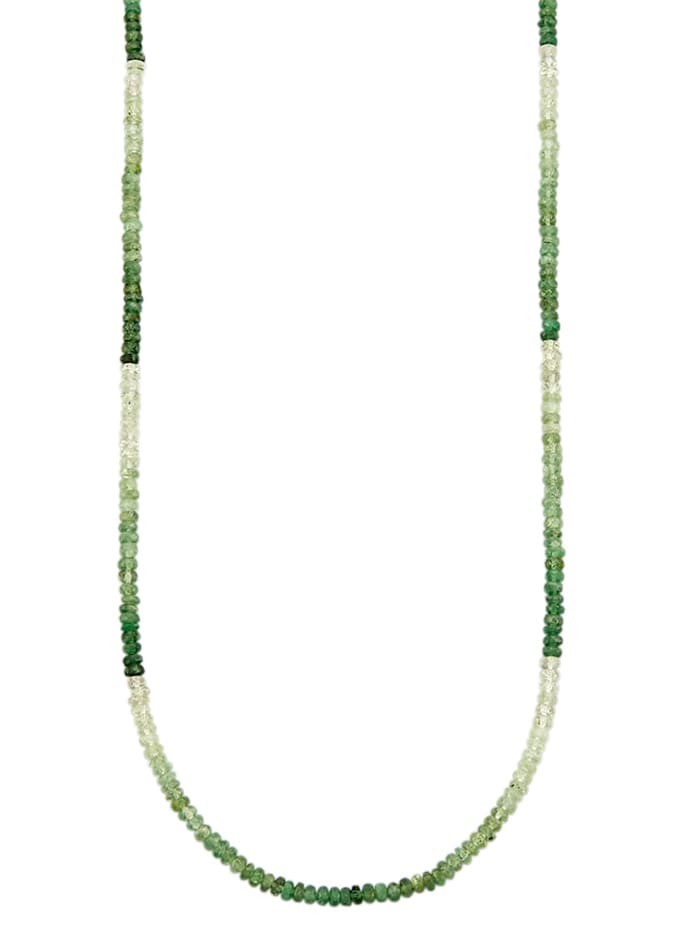 Collier en perles rondelles de tsavorite, Vert