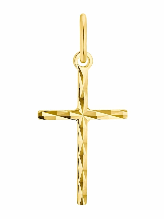 amor Motivanhänger für Damen, Gold 375 | Kreuz, Gold
