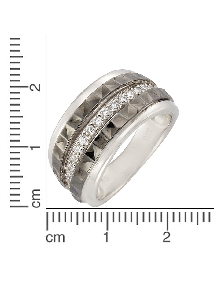 Ring 925/- Sterling Silber Zirkonia weiß Glänzend