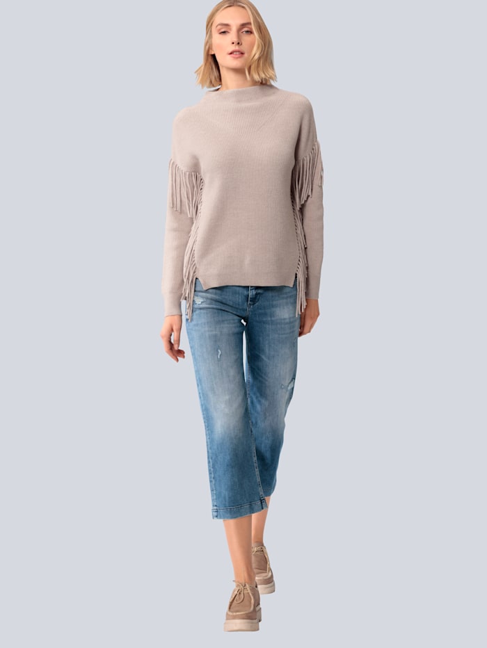 MAC Jeans Culotte im trendigen Destroyed-Look, Blue stone