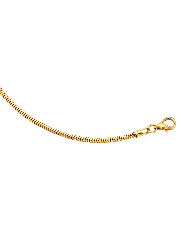 Amara Schlangenkette in Silber in Silber 925 45 cm, Gelbgoldfarben