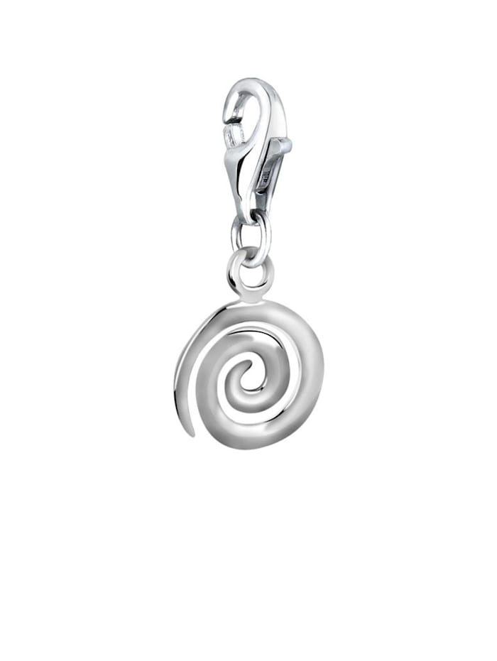 Charm Spirale Swirl Geo Kreis Charm 925 Sterling Silber