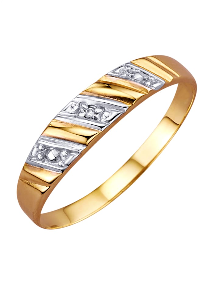Damenring mit Diamant in Gelbgold 585