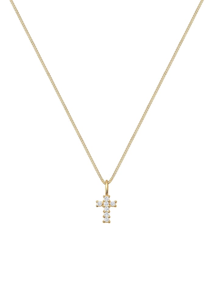 Halskette Kreuz Religion Glaube Symbol Topas 585 Gelbgold
