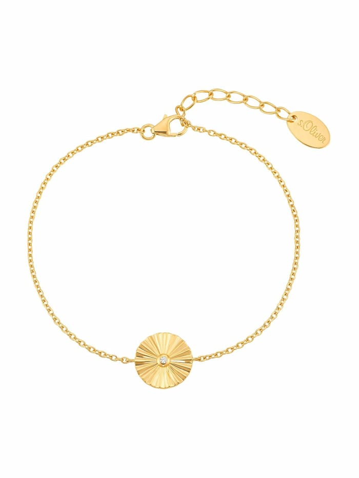s.Oliver Armband Armband für Damen, 925 Sterling Silber vergoldet | Sunray, Gold