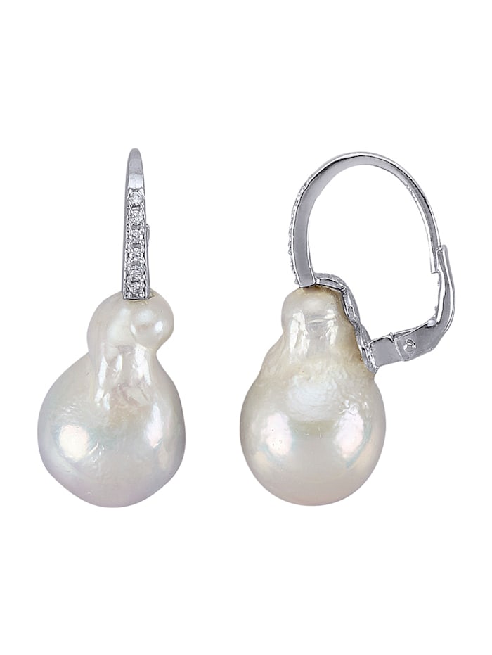 AMY VERMONT Ohrringe mit Süßwasser-Zuchtperlen, Weiß