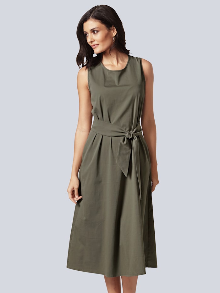 Alba Moda Kleid in Papertouch-Qualität, Khaki