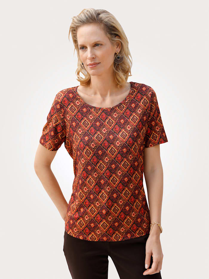 MONA Shirt mit Grafikdruck, Terracotta/Orange