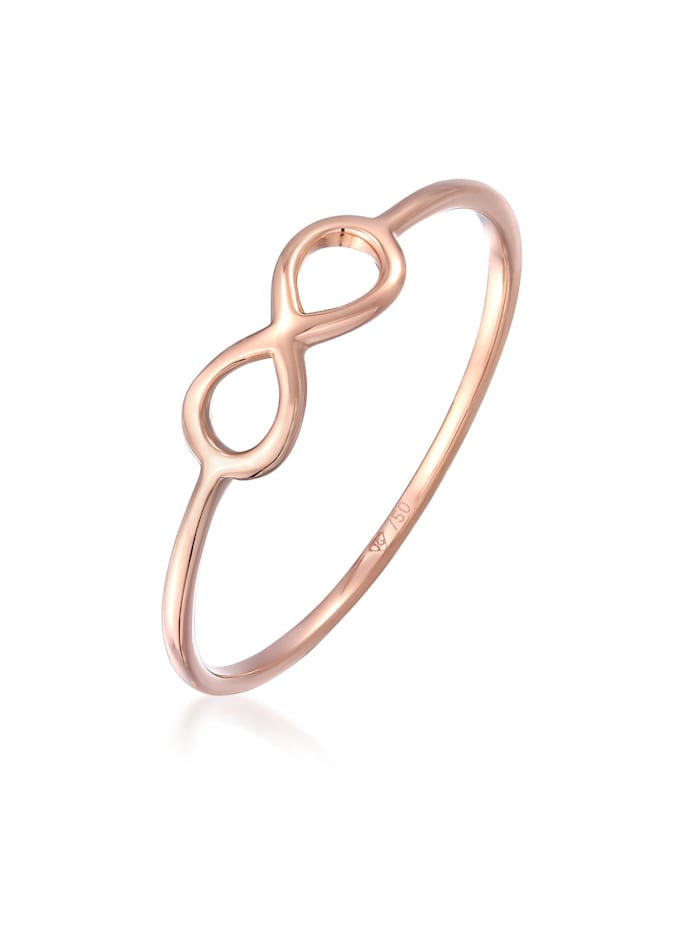 Elli Premium Ring Infinity Unendlichkeit Symbol Zeichen 750 Roségold, Rosegold