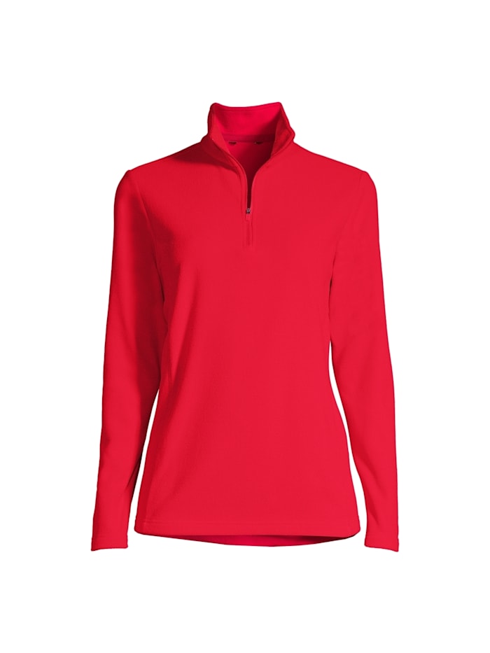 Lands´ End Fleece-Pullover Plus Size mit Zipper, rot