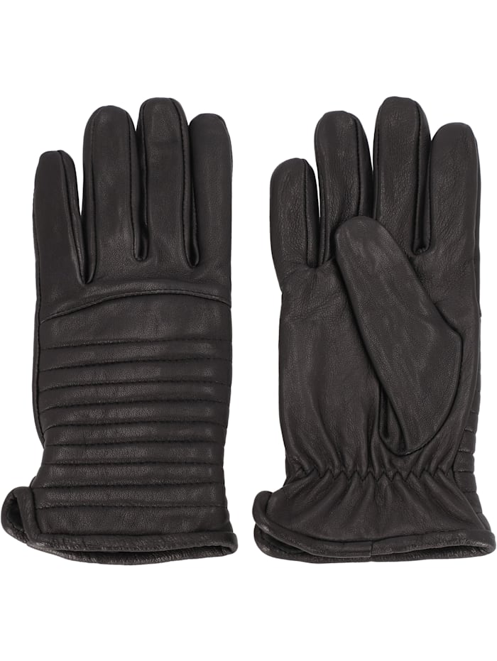 Bugatti Handschuhe Leder, schwarz