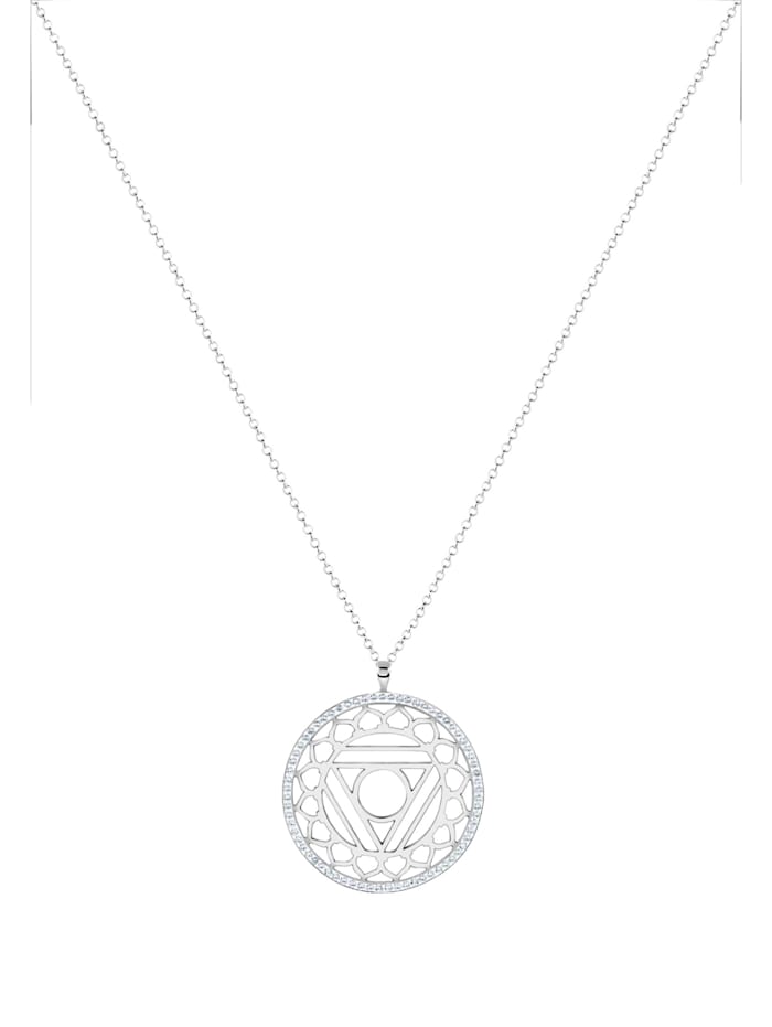 Halskette Vishuddha Chakra Kristalle 925 Silber