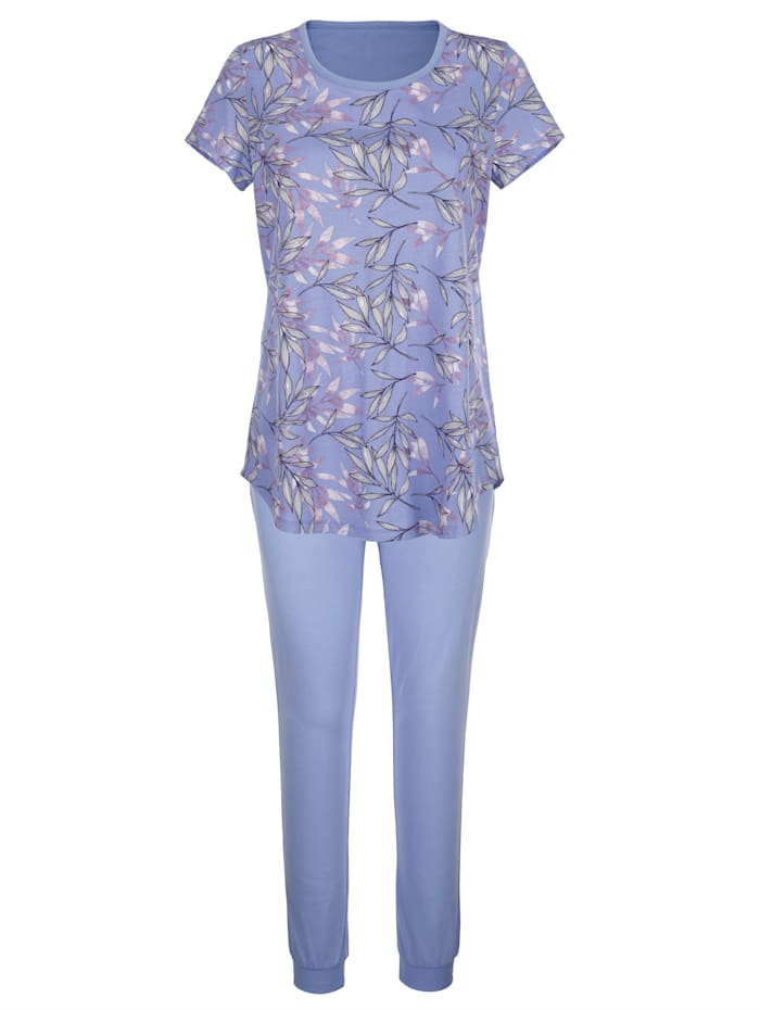 Blue Moon Schlafanzug mit modischem Druckdessin, Lavendel/Ecru