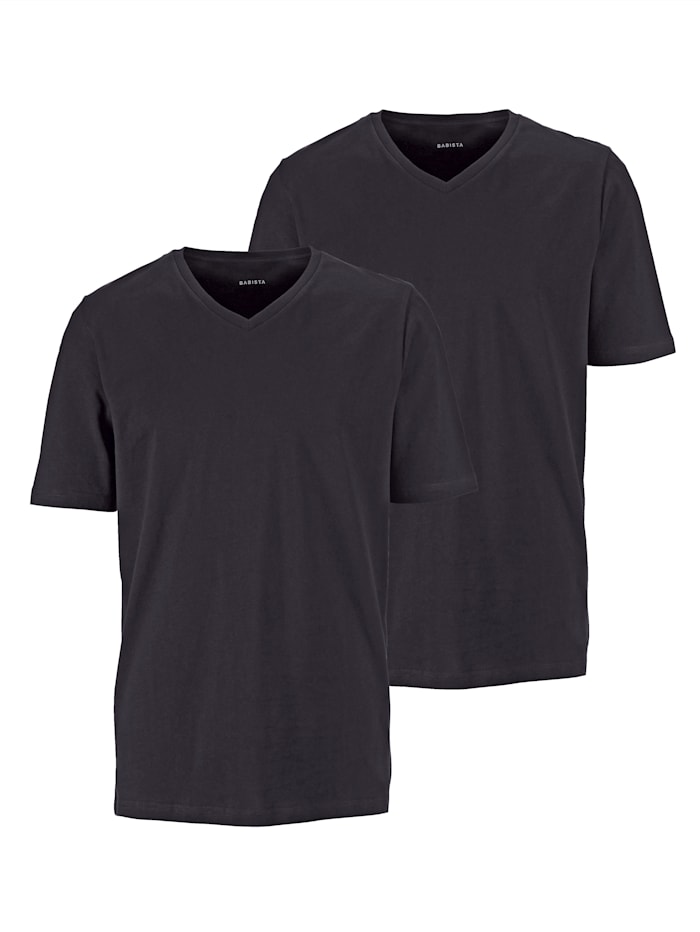 BABISTA T-shirts per 2 stuks met V-hals, Zwart