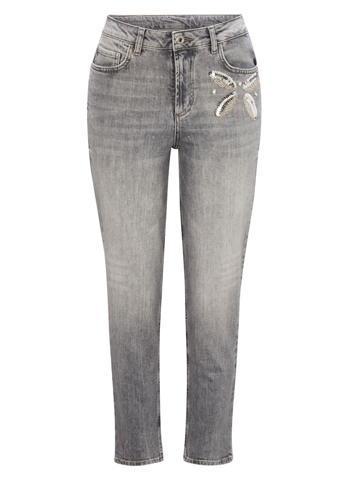 LIU JO Jeans mit Stickerei, Grau