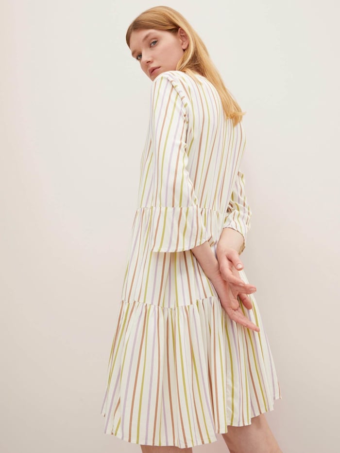 Tom Tailor Denim Gestreiftes Kleid, vertical multicolor stripe