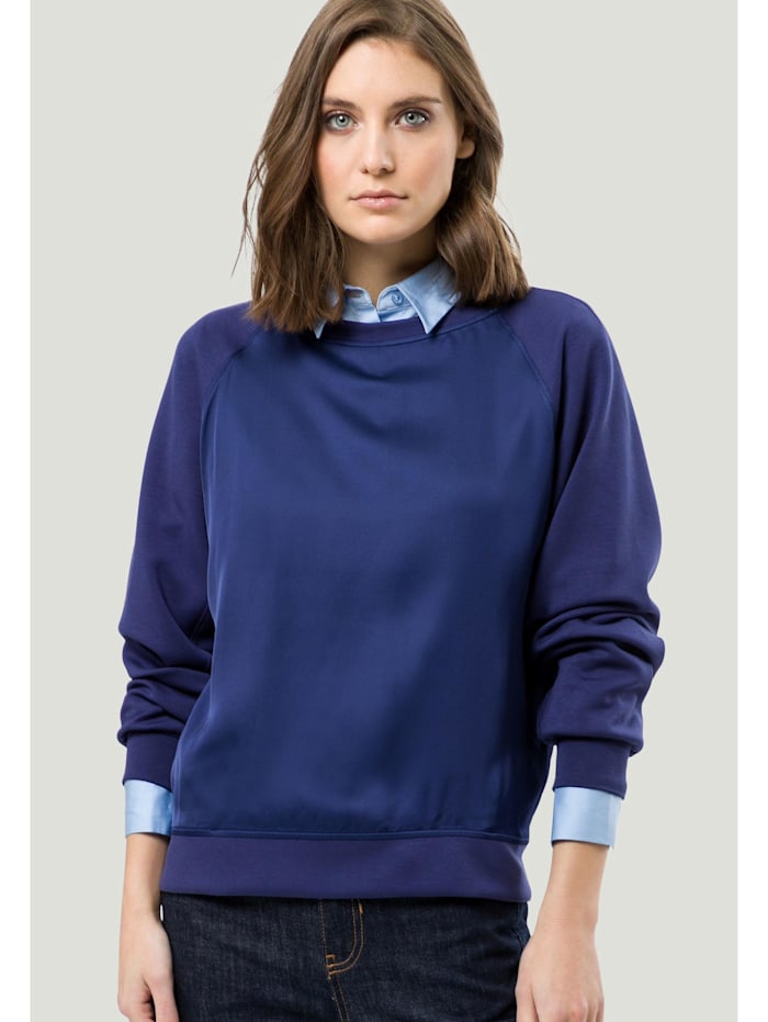 zero Sweatshirt mit Rundhalsausschnitt, blue ink