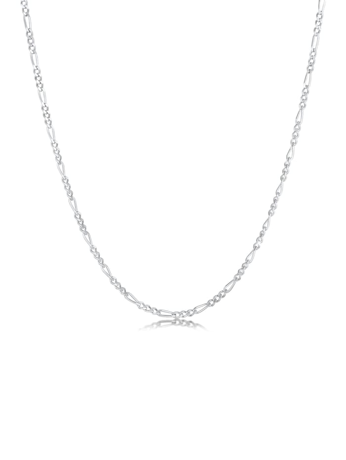 Kuzzoi Halskette Herren Figarokette Massiv Basic Trend 925 Silber, Silber