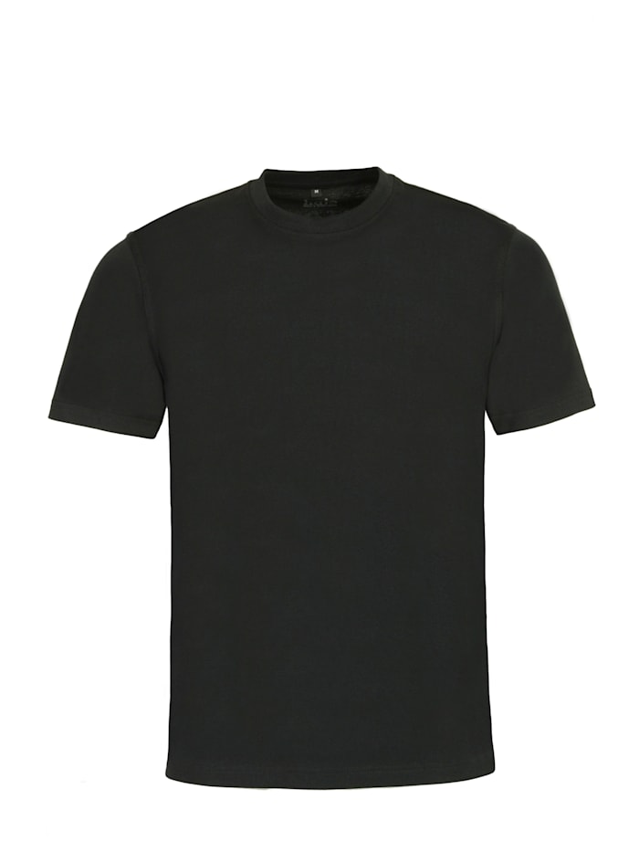 Hajo T-Shirt Doppelpack Rundhals Große Größen, schwarz