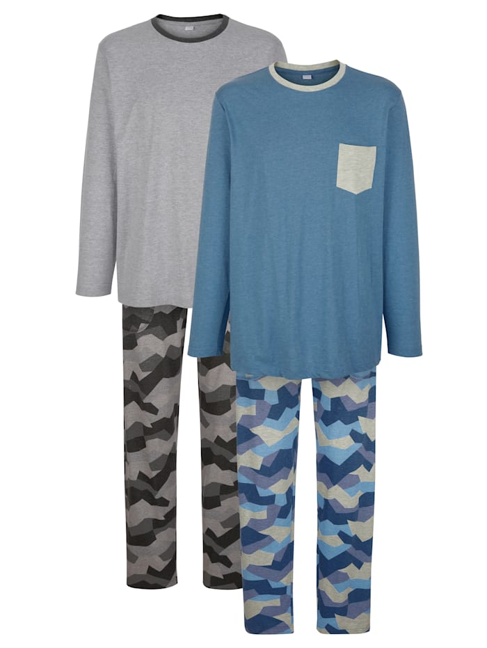 BABISTA Pyjama's per 2 stuks, Lichtblauw/Grijs
