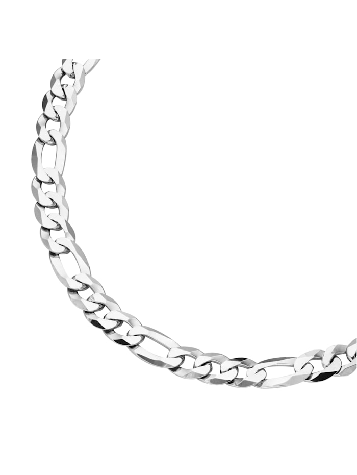 Smart Jewel Kette Figarokette 3/1 diamantiert, massiv, Silber 925, Silber