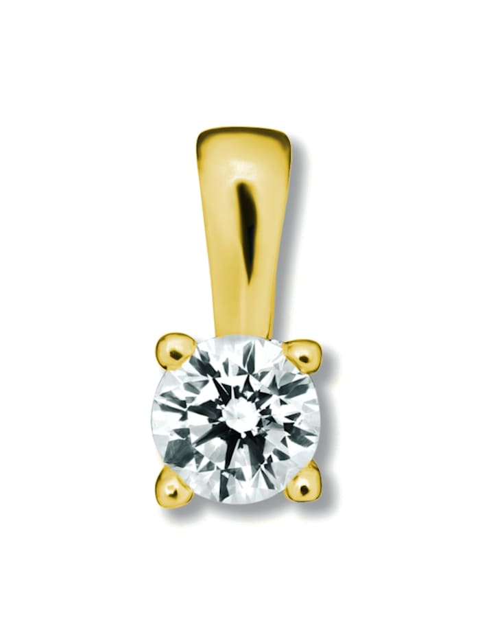 One Element 0,1 ct Diamant Brillant Anhänger aus 585 Gelbgold, gold