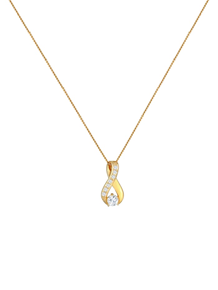 Halskette Infinity Symbol Topas 585 Gelbgold