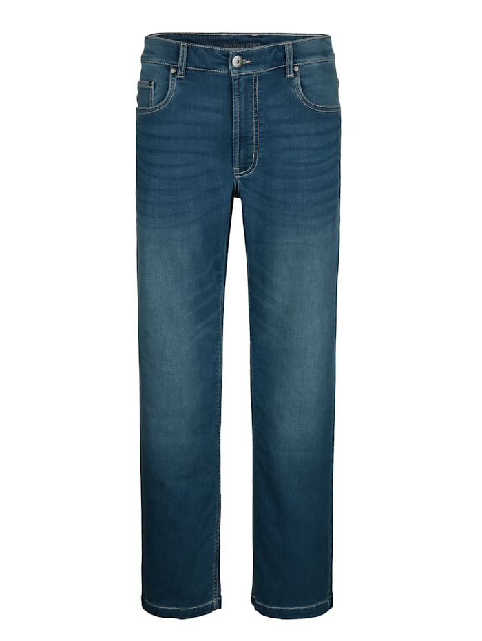 Roger Kent Jeans van comfortabel stretchmateriaal, Blauw
