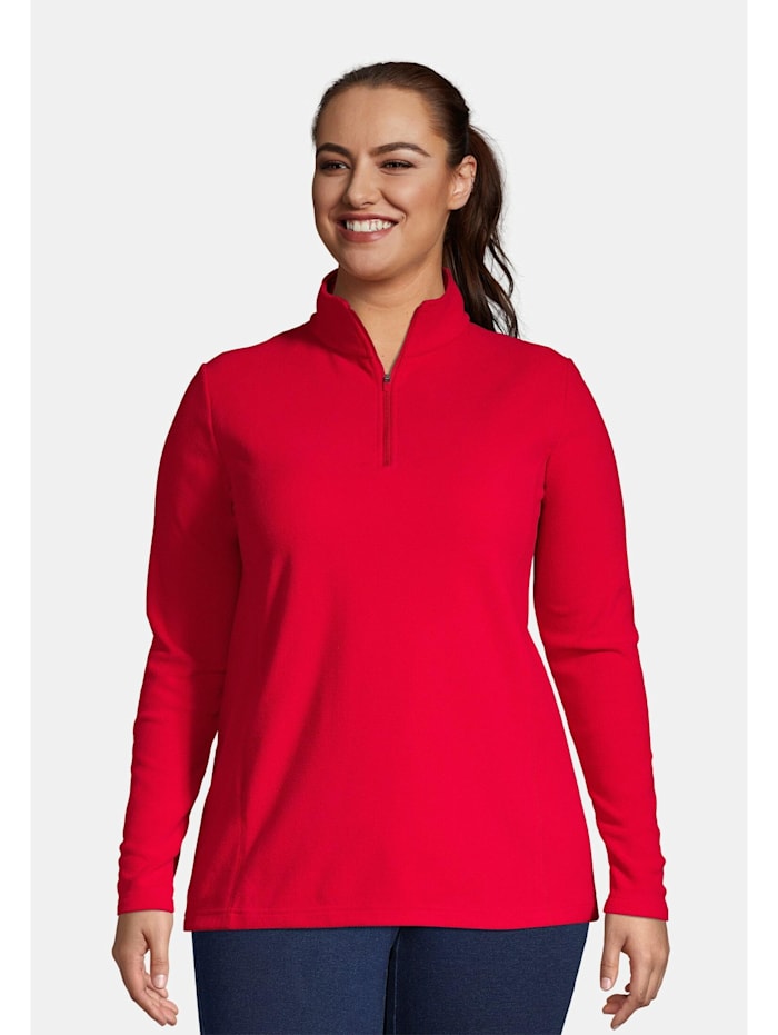Fleece-Pullover Plus Size mit Zipper