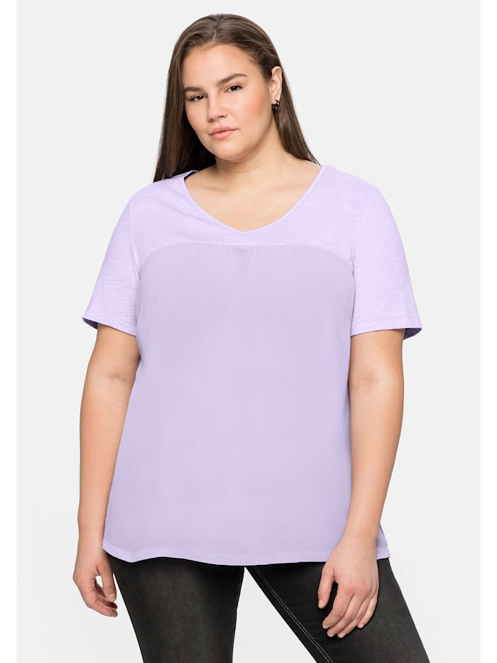 Sheego Shirt, lavendel