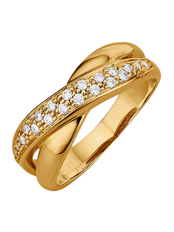 Diemer Diamant Ring med briljanter, Guldfärgad