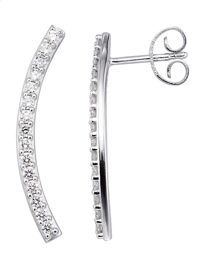Diemer Diamant Ohrringe mit Brillanten, Weiß