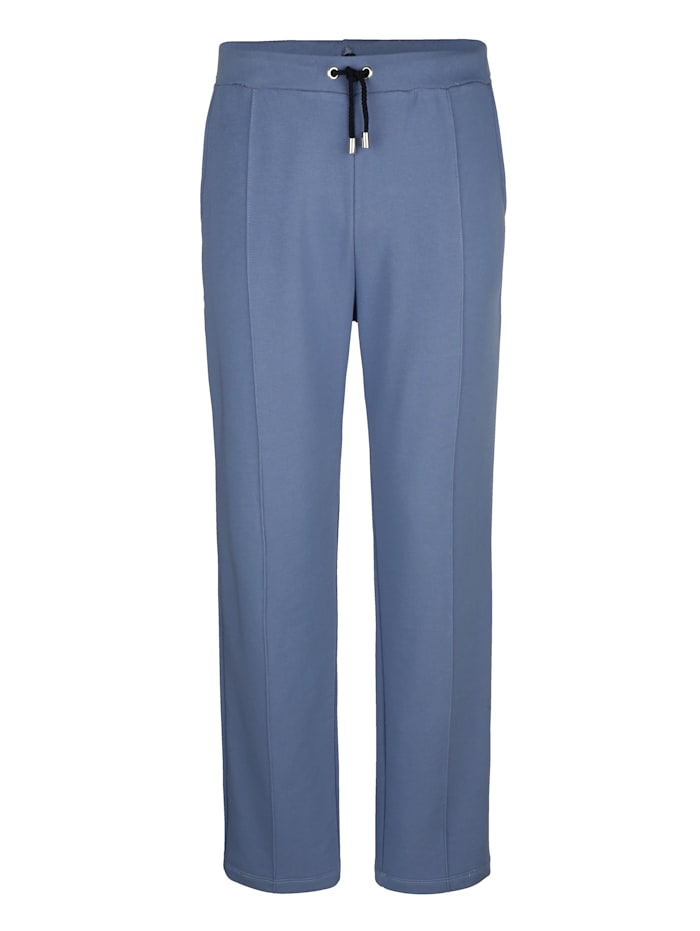 G Gregory Pantalons de loisirs par lot de 2 à plis surpiqués, Marine/Bleu fumée