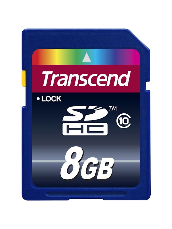 Transcend Speicherkarte Secure Digital SDHC Card 8 GB, bunt/multi