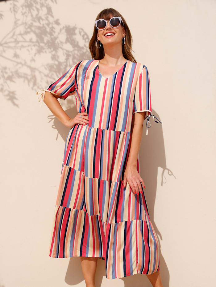 MIAMODA Kleid mit bunten Streifen, Multicolor
