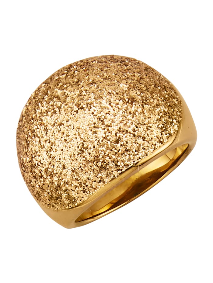 Jacques Lemans Ring med stardust-ytskikt, Guldfärgad