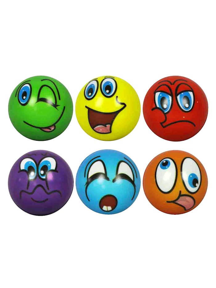 Lot de 6 balles anti-stress, Multicolore