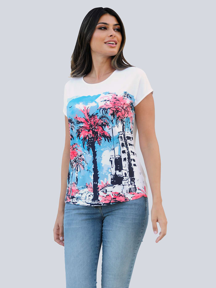 Alba Moda Shirt met zomers design, Wit