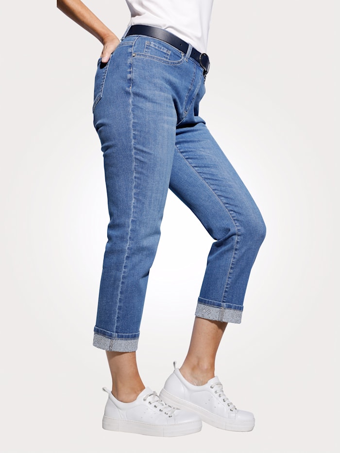 een andere formeel sla MONA 7/8-jeans met gefixeerde omslag | MONA