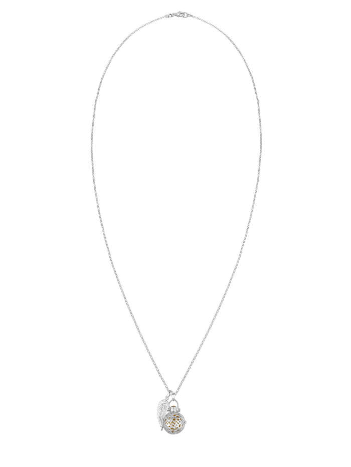 Halskette Flügel Engelsflüsterer Granat (16 Mm) 925 Silber